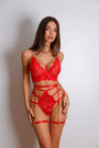 Conjunto de Lingerie Zaria - Vermelho
